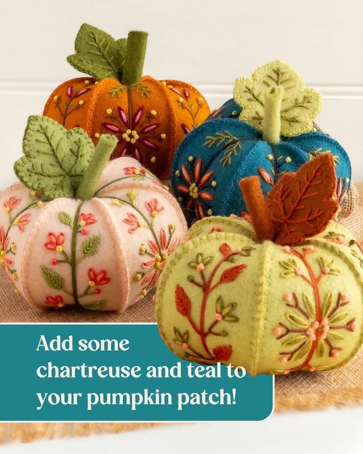 🔥LAST DAY 50% OFF🔥DIY Pumpkin Embroidered Felt Ornament Kit