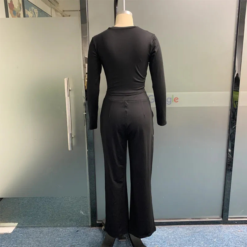 Casual Wide-Leg Pants Suit for Fashion