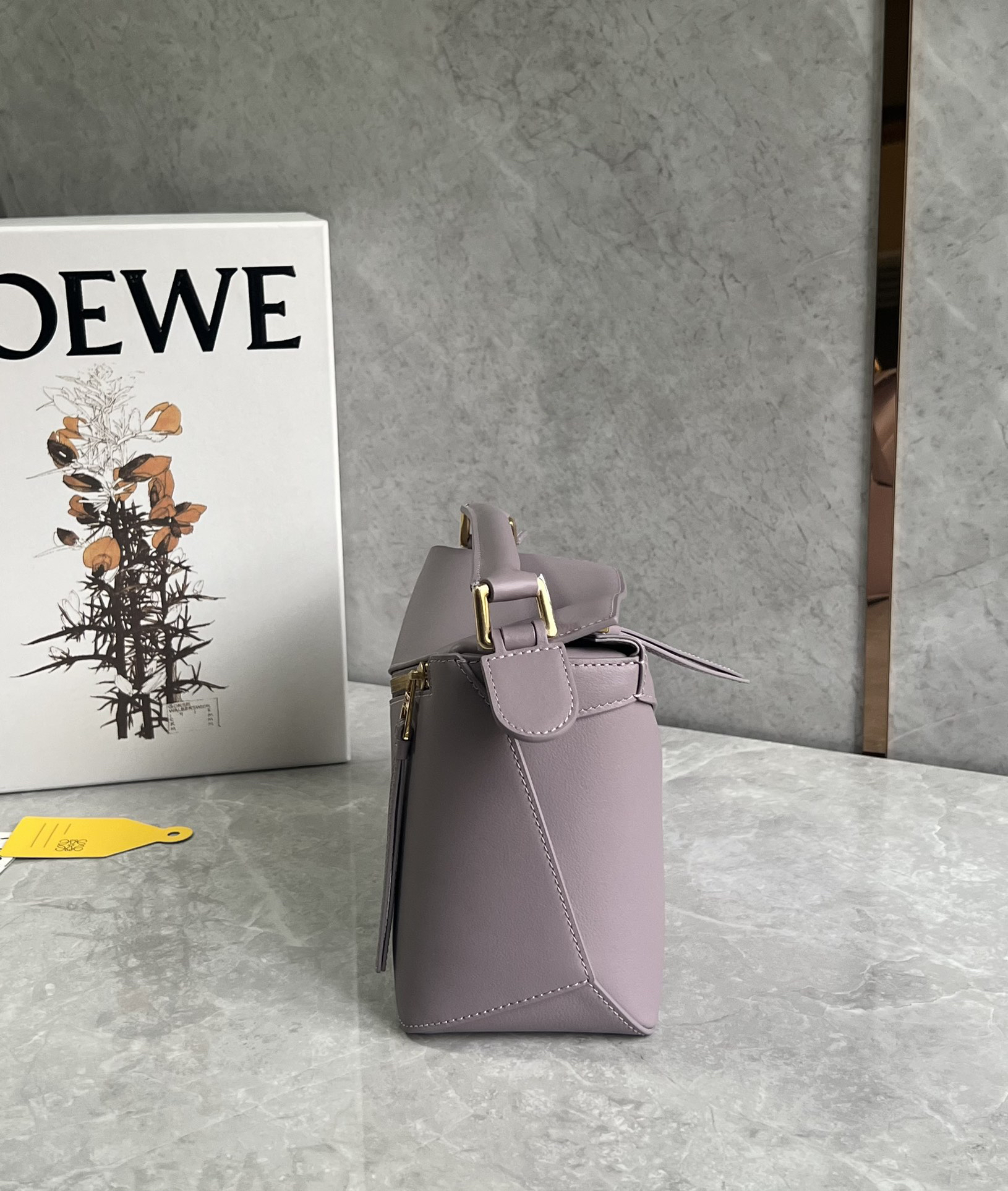 Loewe suede colorblocked zzle bag 0681