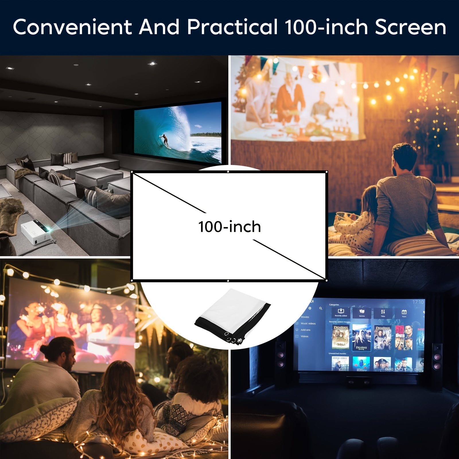 1pc Ubottey Projector 2000 Lumens With 100