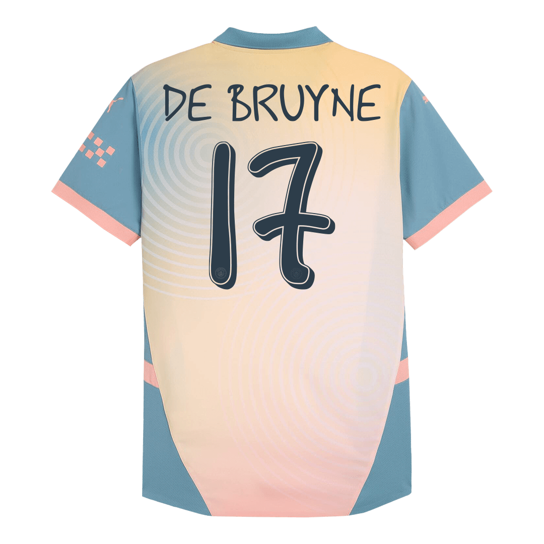 Authentic DE BRUYNE #17 Manchester City Fourth Away Football Shirt 2024/25 Definitely City