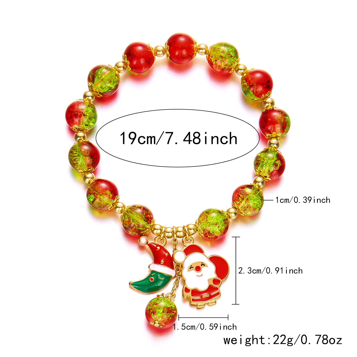 🌲Early Christmas Sale 49% OFF🌲Sparkling Glass Beads Christmas Theme Bracelet