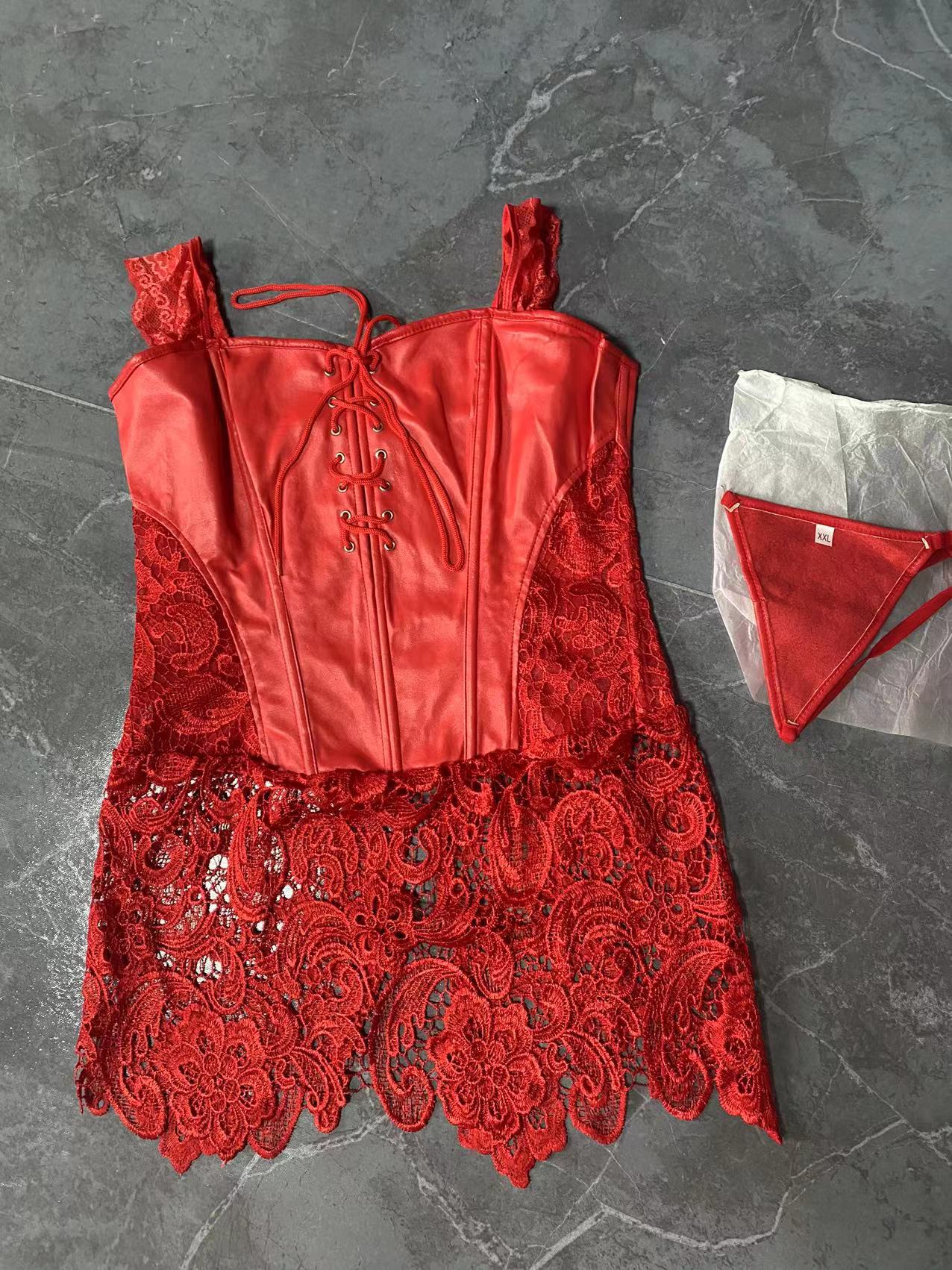 Leather & Lace Lingerie Corset Dress