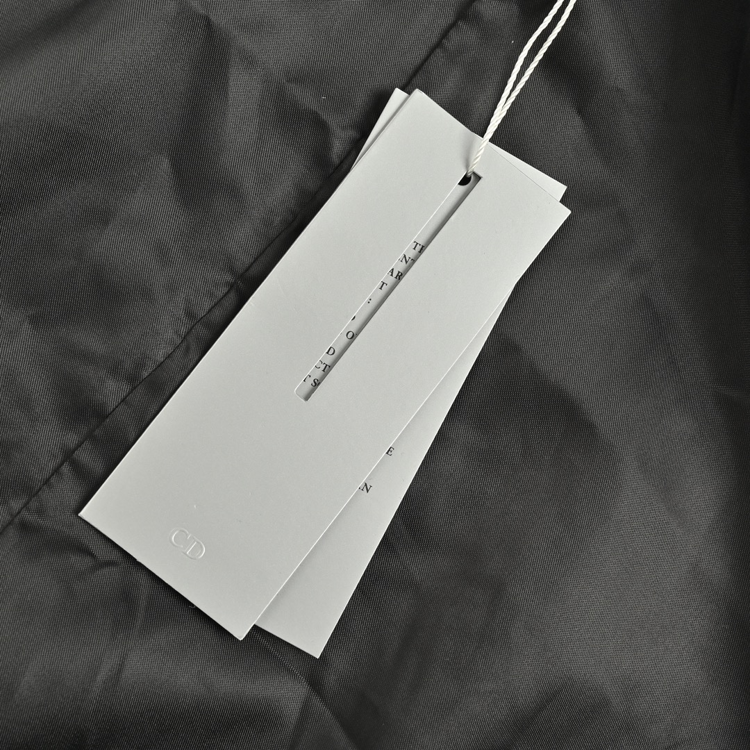 Dior 24Fw embroidered lettering hooded trench coat