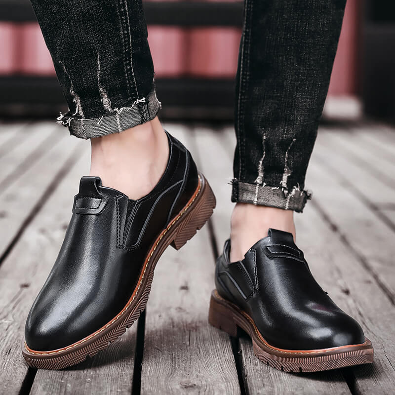 Men's Genuine Leather Slip-On Loafers