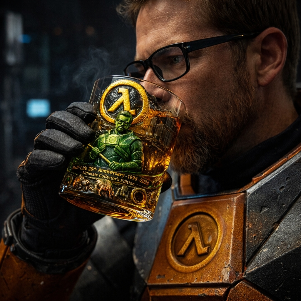 Half-Life 28th Anniversary Collector Glass