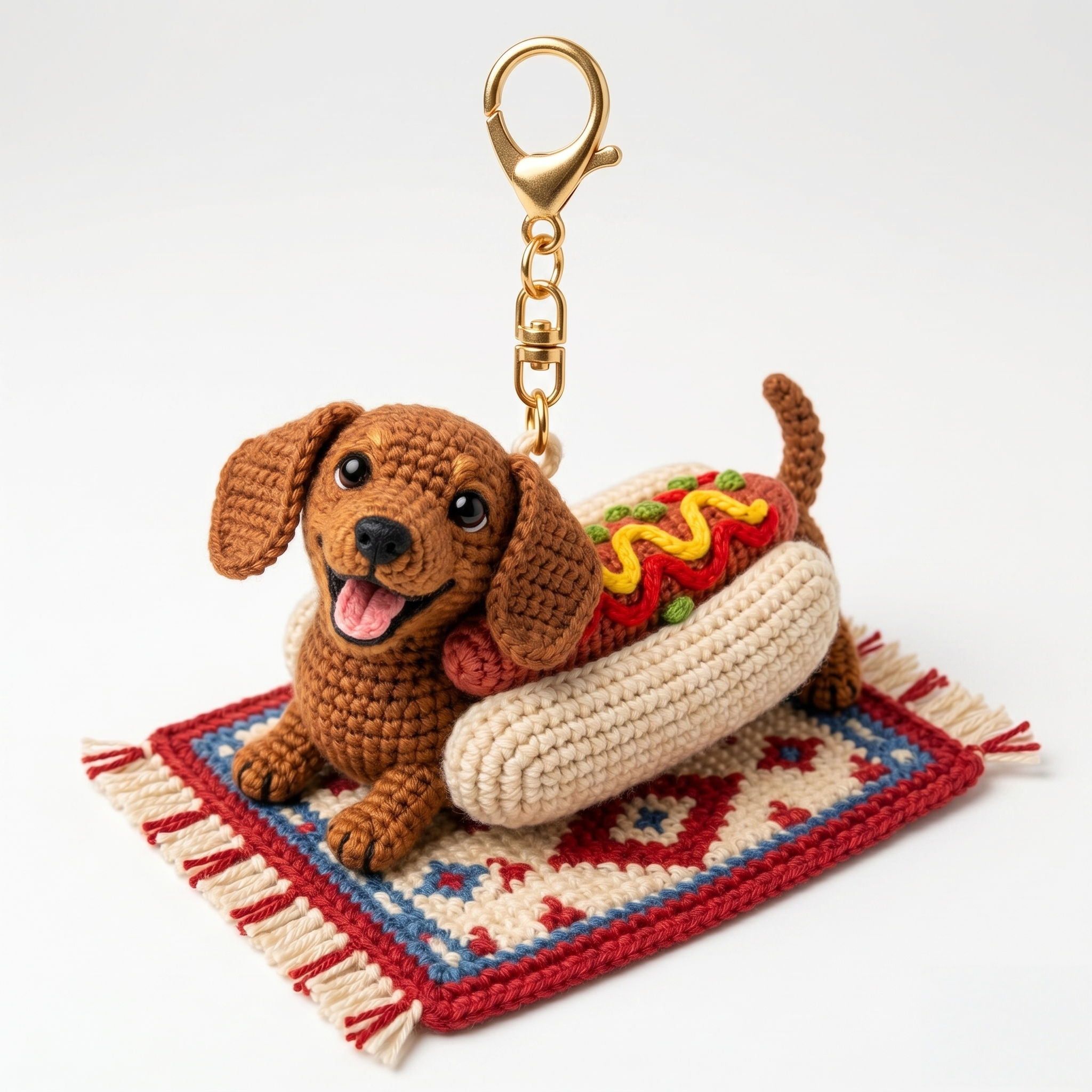 International Dog Day Edition | Dachshund Hot Dog Keychain