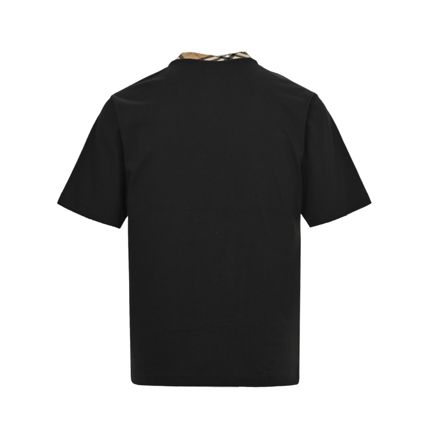 Burberry 25ss plaid collar spliced short sleeves