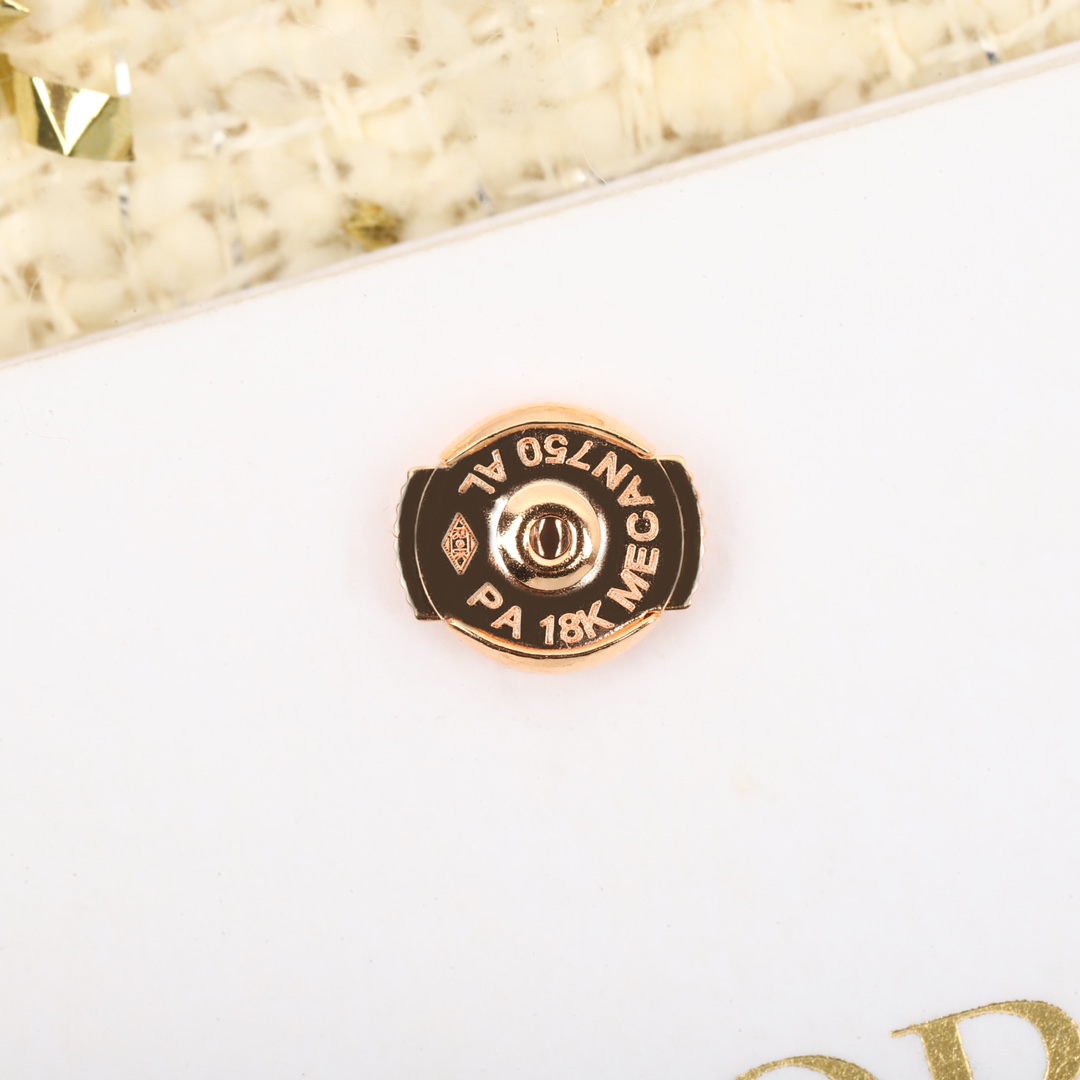 Dior diamond rosebud earrings