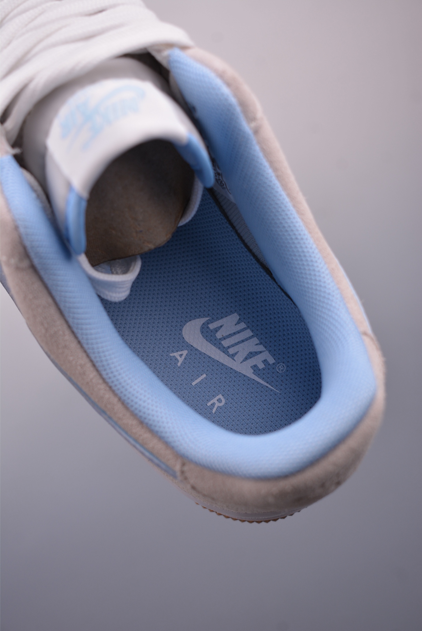 Nike Air Force 1'07 Low Sneakers White Gray Blue Raw Rubber Sole IB6388-002