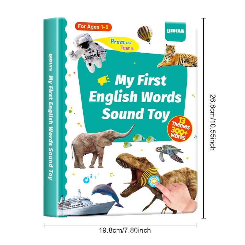 ✨Last Day 50% OFF✨My First English Words Sound Book,300+ Words Interactive Audio Sound Books for Toddlers