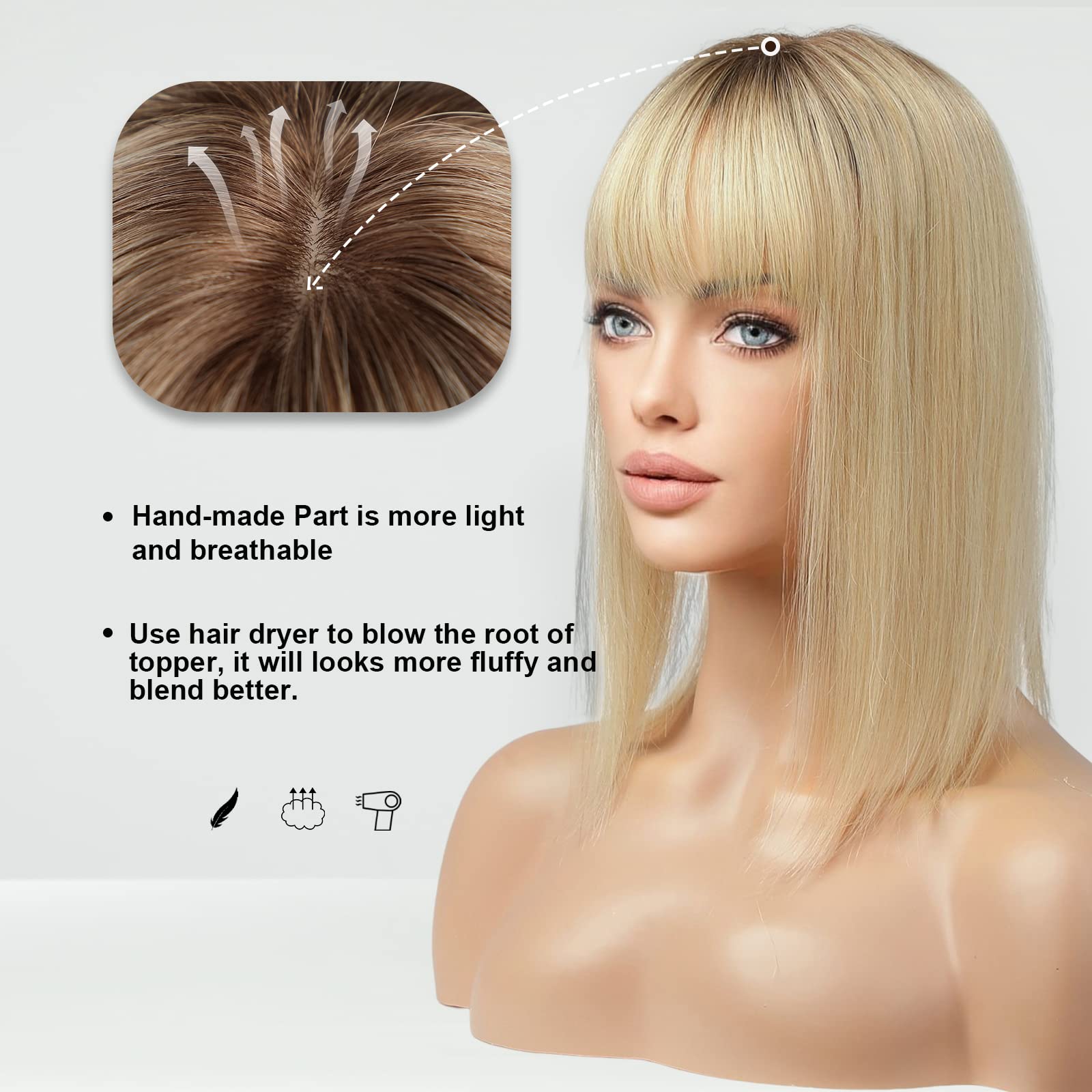 Mid-length Layered ALVA Topper With Bangs