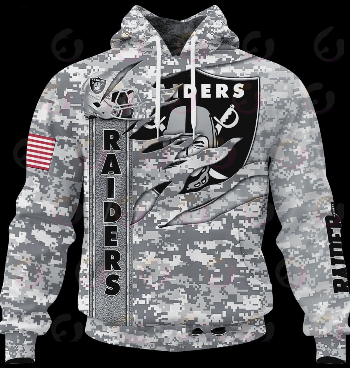LAS VEGAS RAIDERS 3D HOODIE CAMO US