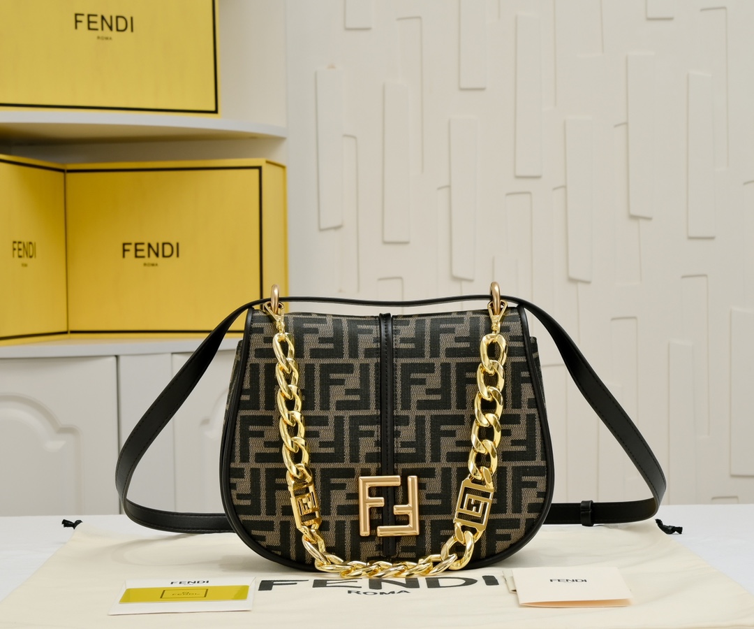 FENDI C'mon series retro large flap bag 6652