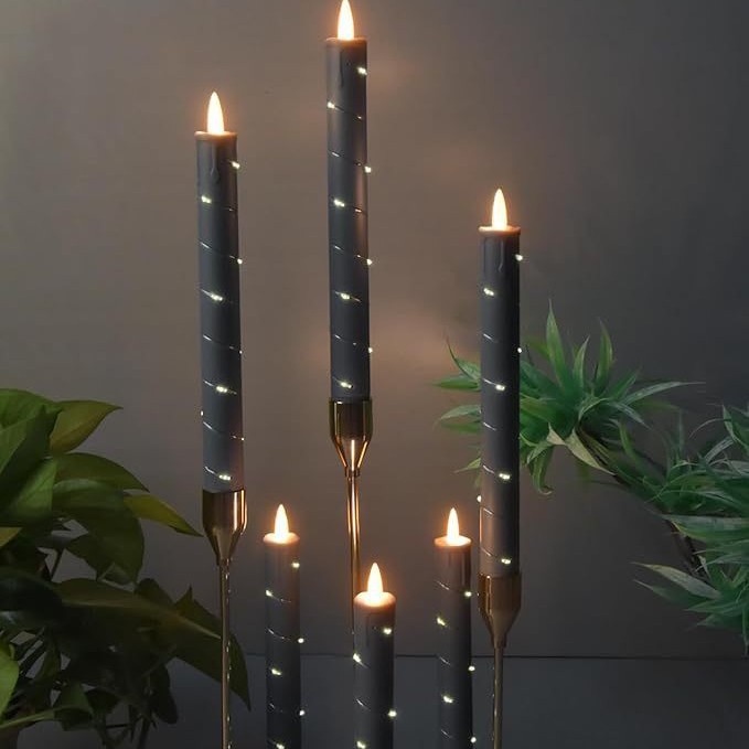 💥ON SALE💥3-Pack LED Flameless Candle With Embedded Star Light String, Button Remote Control✨