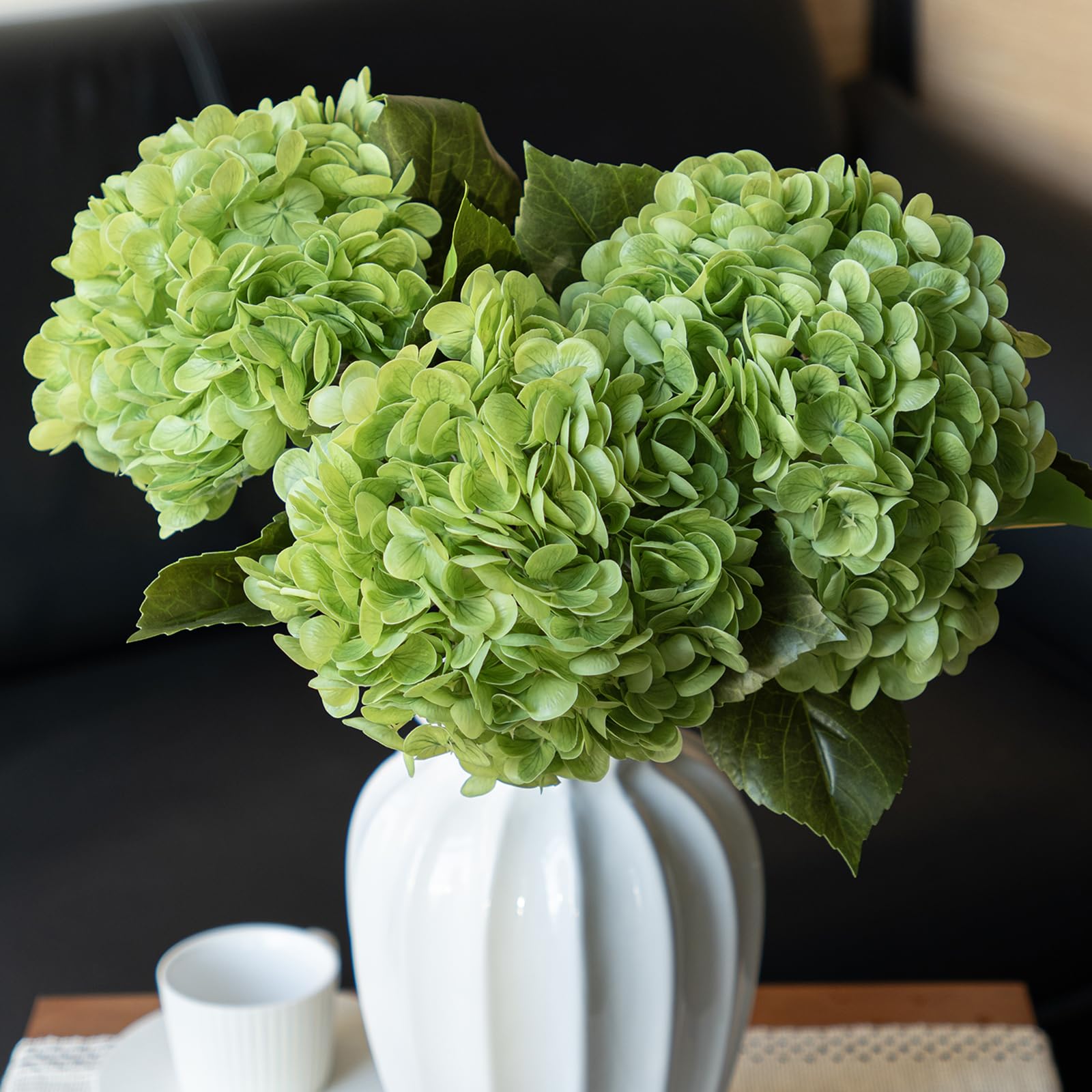 22 inch Lifelike Artificial Hydrangeas - UV resistant, Waterproof，Windproof