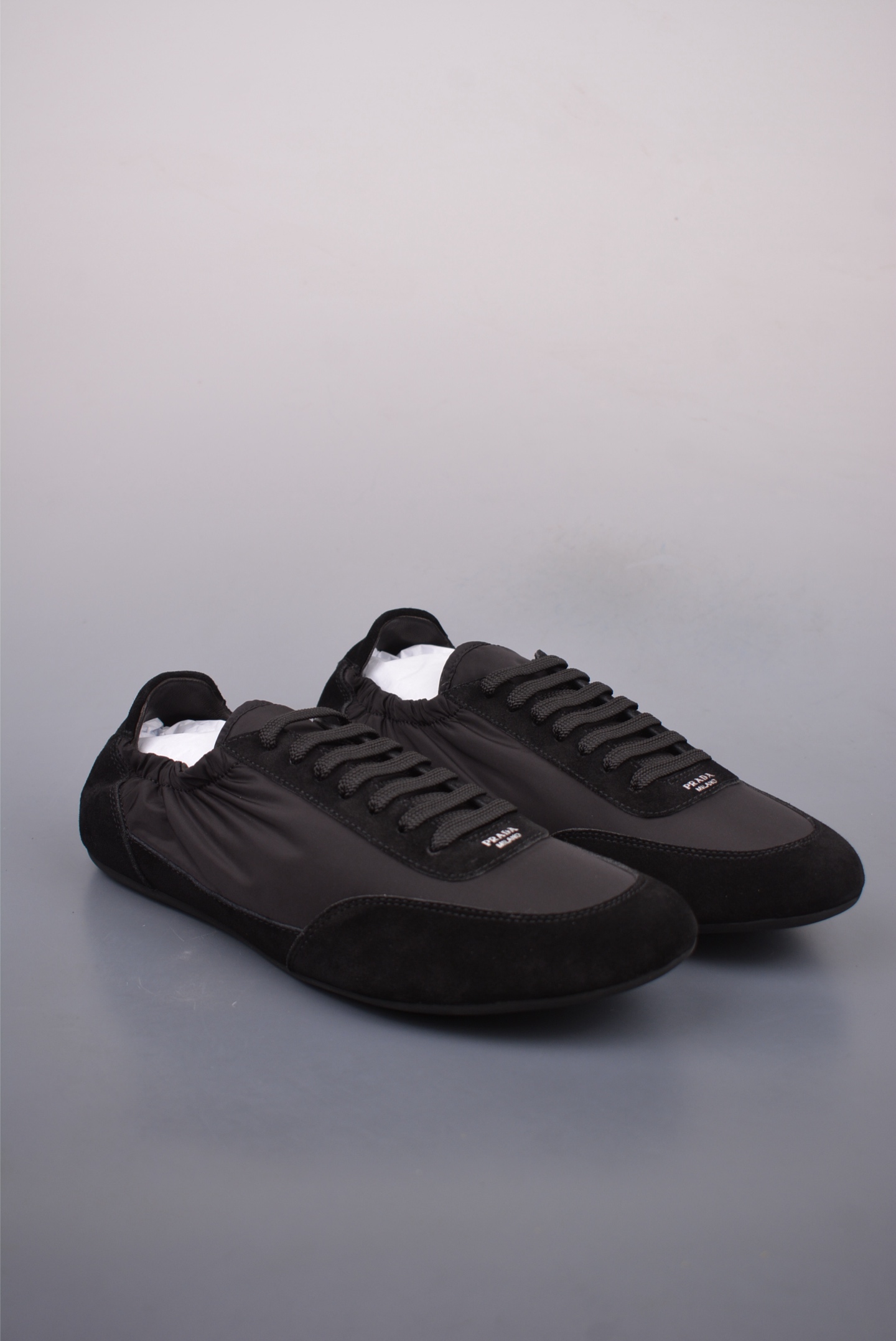 Prada SpringSummer Show Thin-soled German Training Shoes Black