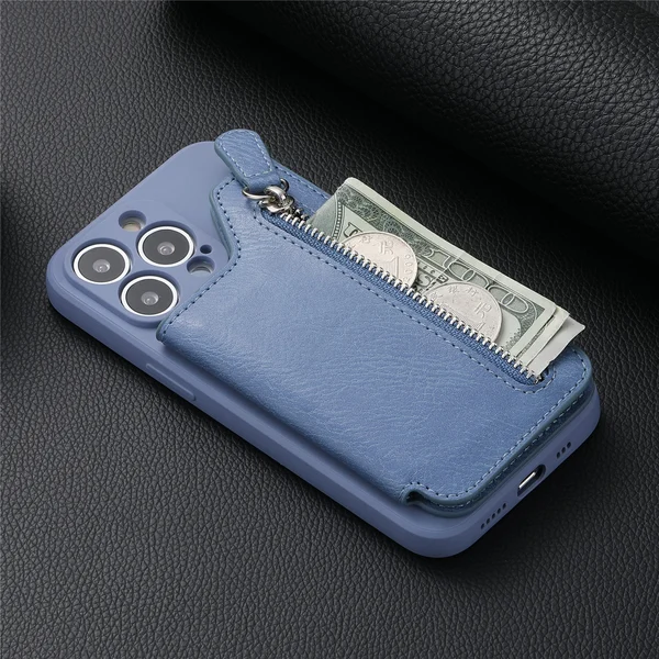 🔥Last Day Promotion-50% OFF🔥Magnetic Liquid Silicone Shell With Zipper Wallet