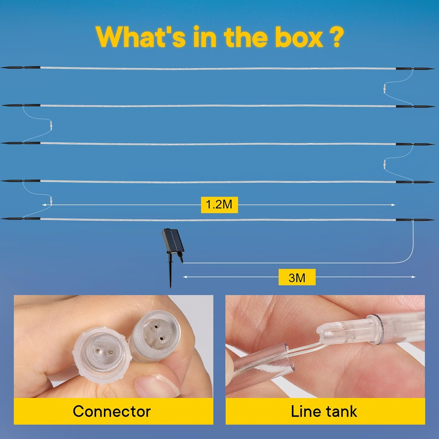 5-in-1 Solar Pathway Lights, Outdoor Waterproof, 120 LEDs, 8 Lighting Modes