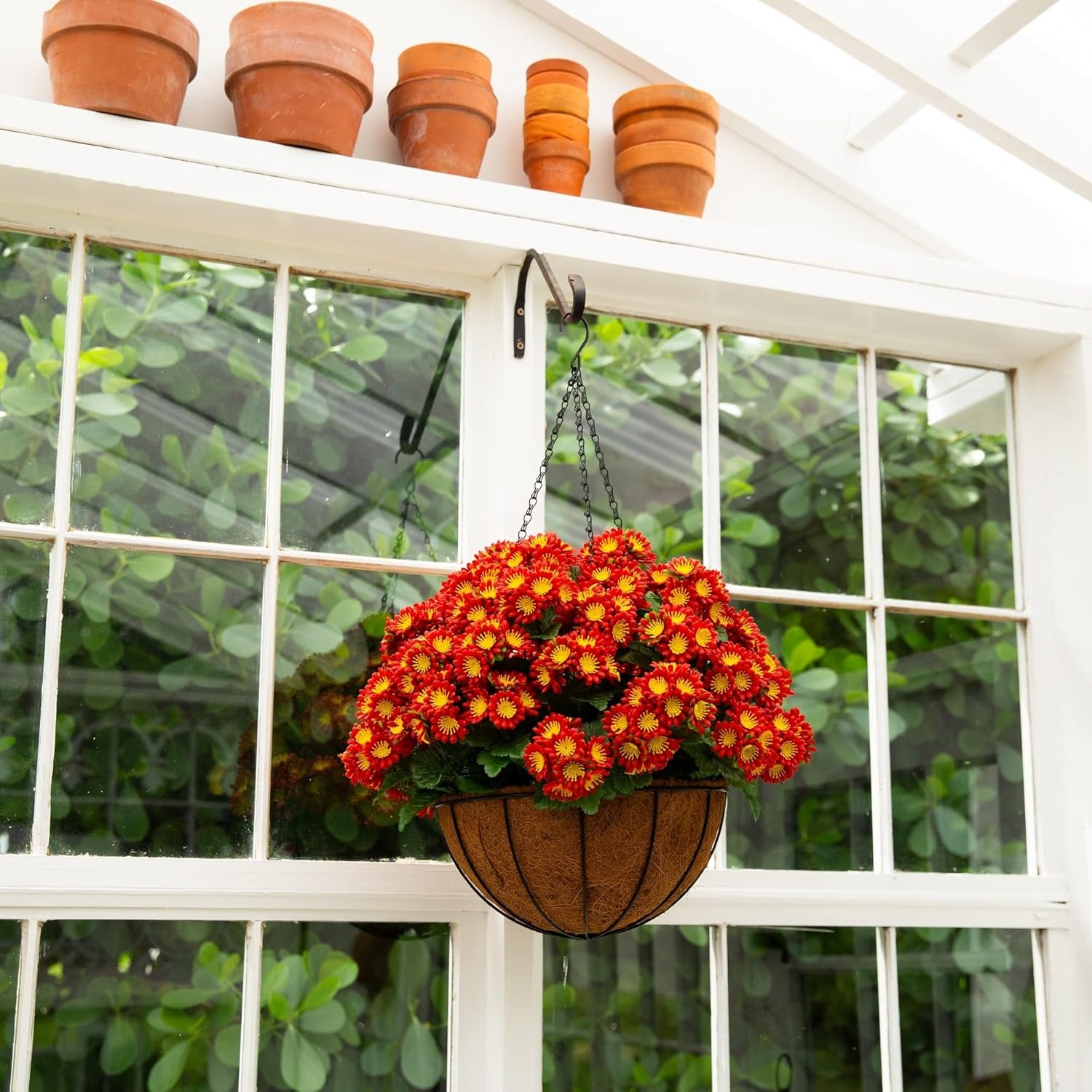 💥Last Day 49% OFF💥UV Resistant Artificial Chrysanthemum Hanging Basket