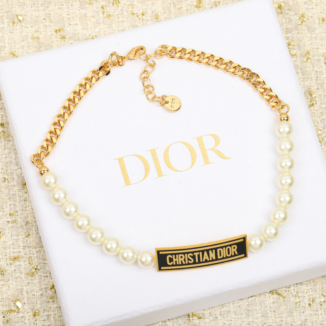 Dior Letter Brand Pearl Bracelet