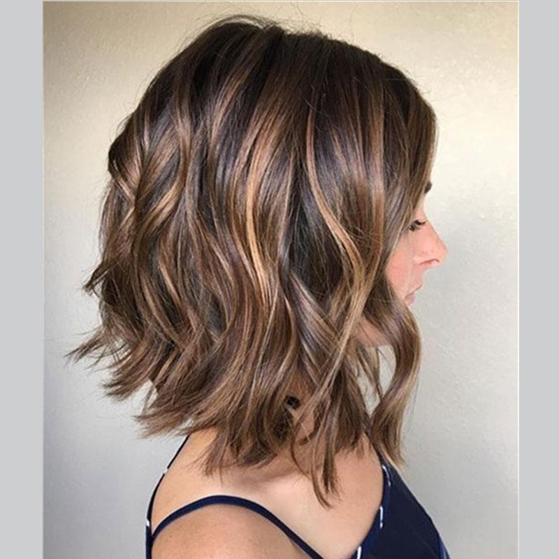 Women Lace Front Luna Wig S16 Flirty Wavy Bob Shoulder Length Wig