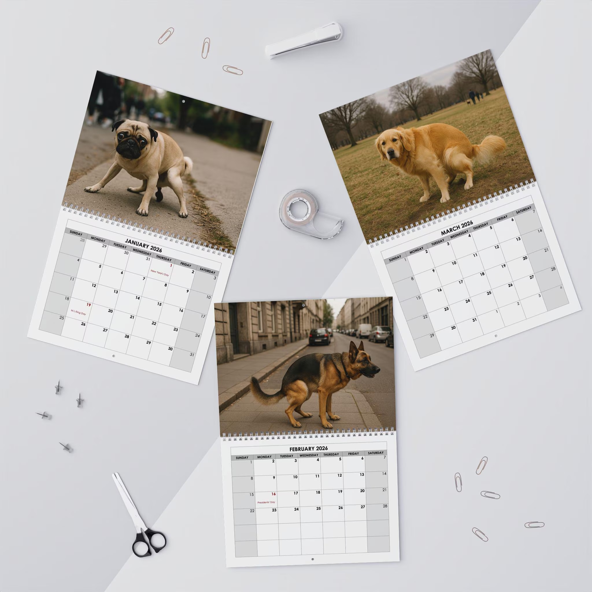 2026 Pooping Dogs Calendar
