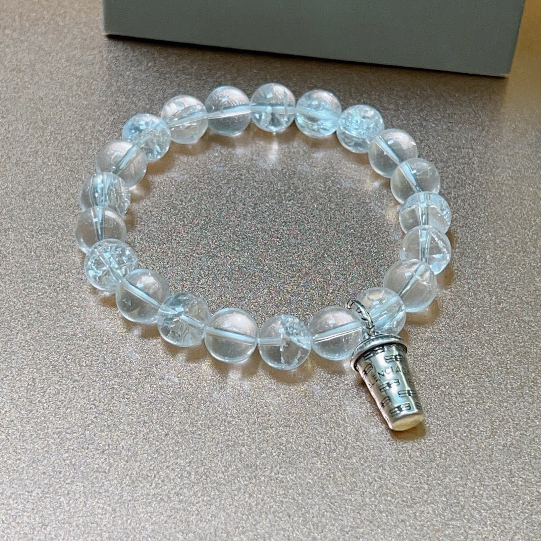 Balenciaga White Crystal Bead Bracelet
