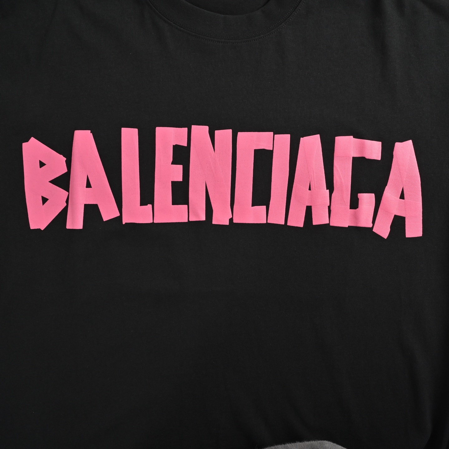 Balenciaga 25ss masking tape print short-sleeve shirt