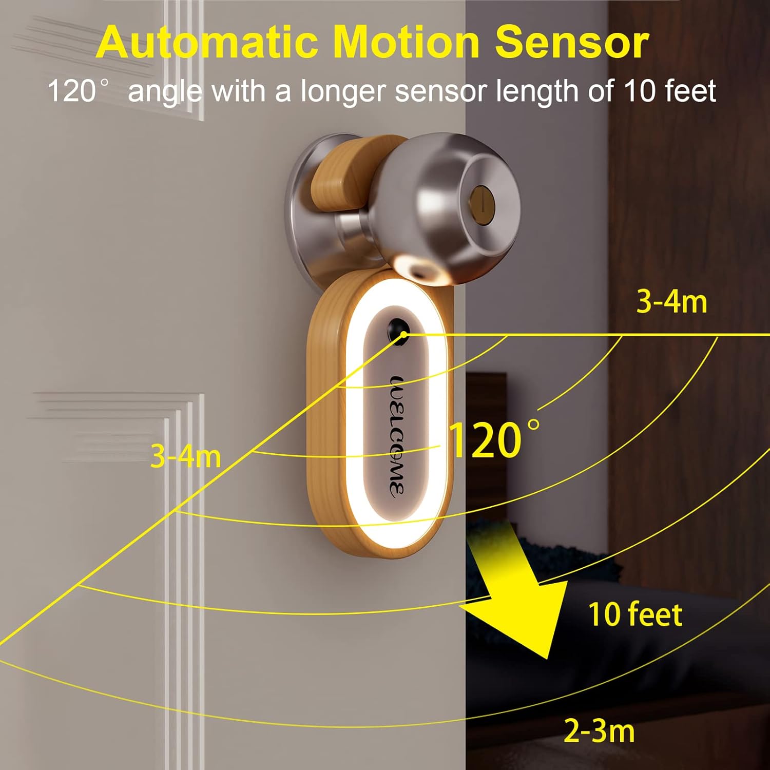 🔥Hot Sale🔥Wooden Sensor Night Light, Doorknob Board LED Lamp-🔥BUY 3 GET 3 FREE & FREE SHIPPING