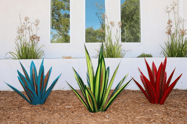 🔥Last Day 50% OFF🔥HandMade Painted Metal Century Plant🔥Buy 2 save 10% & Free Shiping