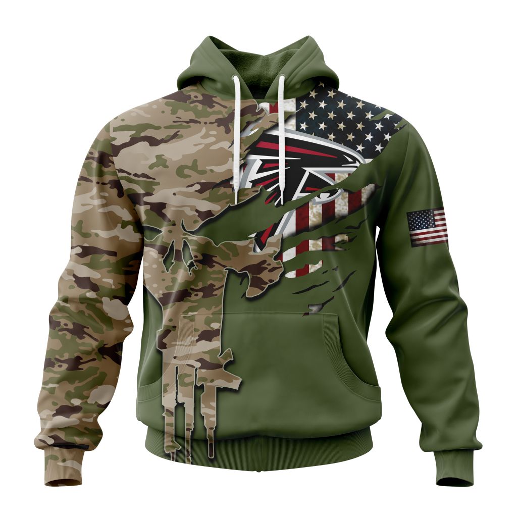 ATLANTA FALCONS 3D HOODIE VETERANS DAY