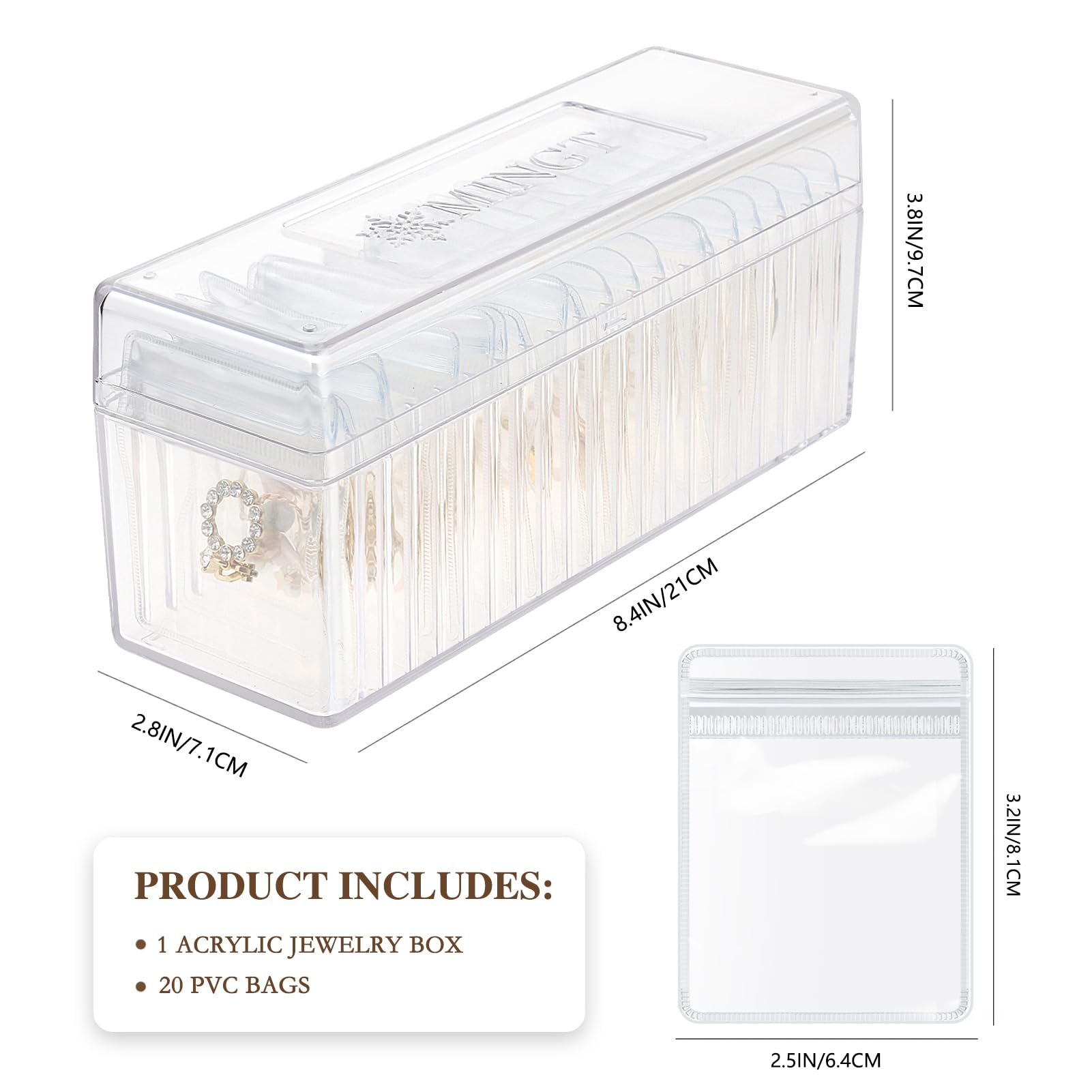 🔥HOT SALE 50% OFF🔥Acrylic Jewelry Box Organizer And Portable Anti Tarnish Jewelry Bags
