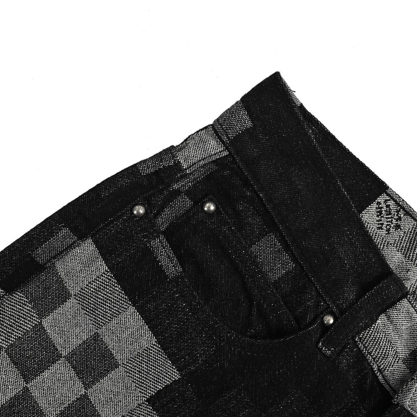 Louis Vuitton Mosaic Pharrell Collaboration Washed Black Jeans