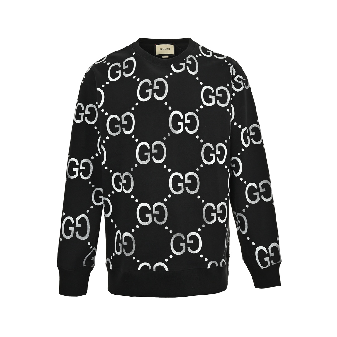 Gucci 24Fw Double G all-over print gradient crew neck sweatshirt