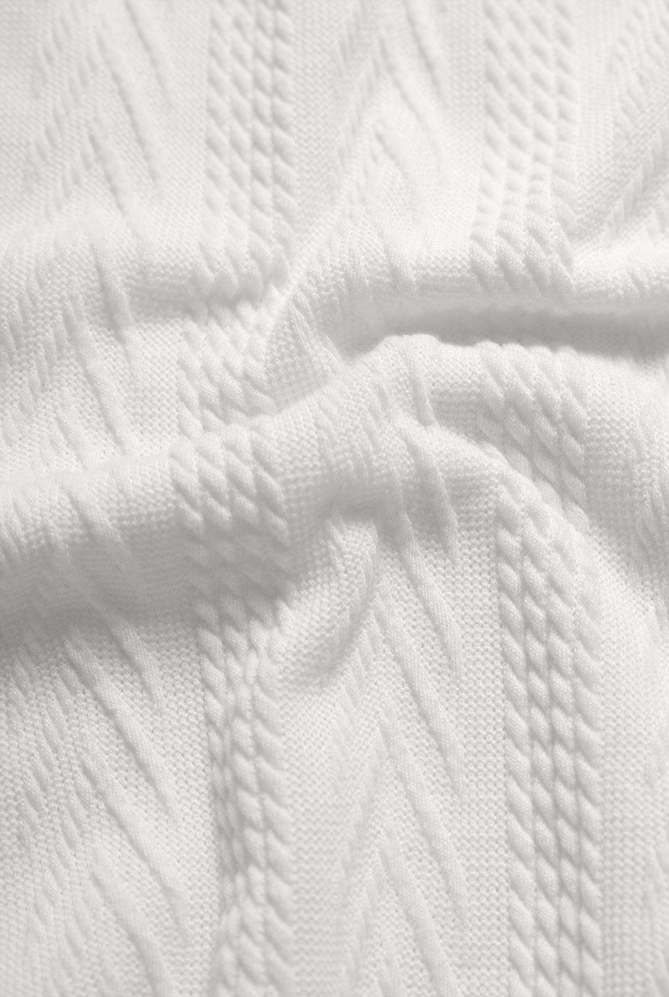 Blusa recta tejida y cuello redondo
