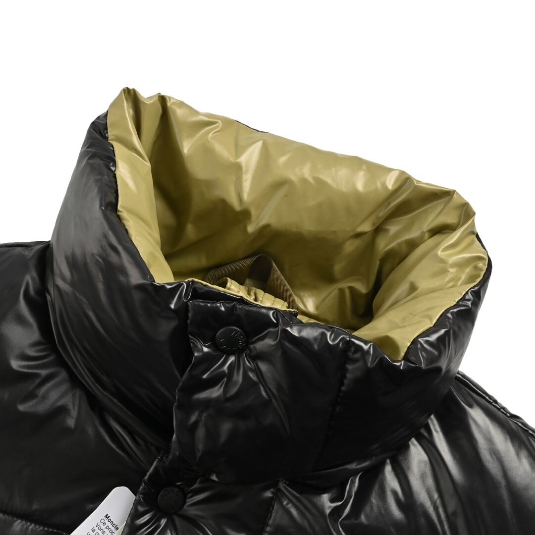 Moncler limited edition yellow label matcha stitching stand collar down jacket