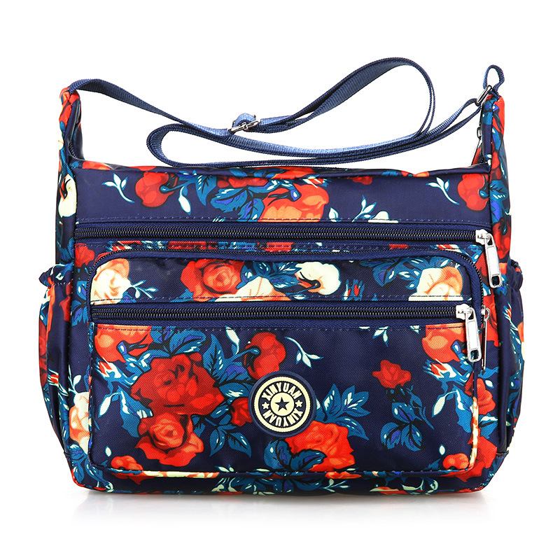 Fashion Printing Large Capacity Multi-Pocket Dry-Wet Separation Crossbody Bag