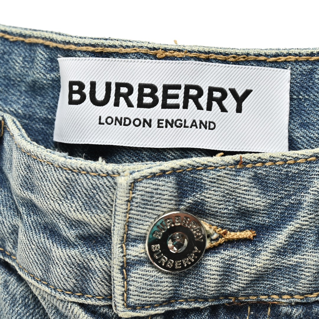 Burberry 23Fw pocket embroidered wheat ears jeans