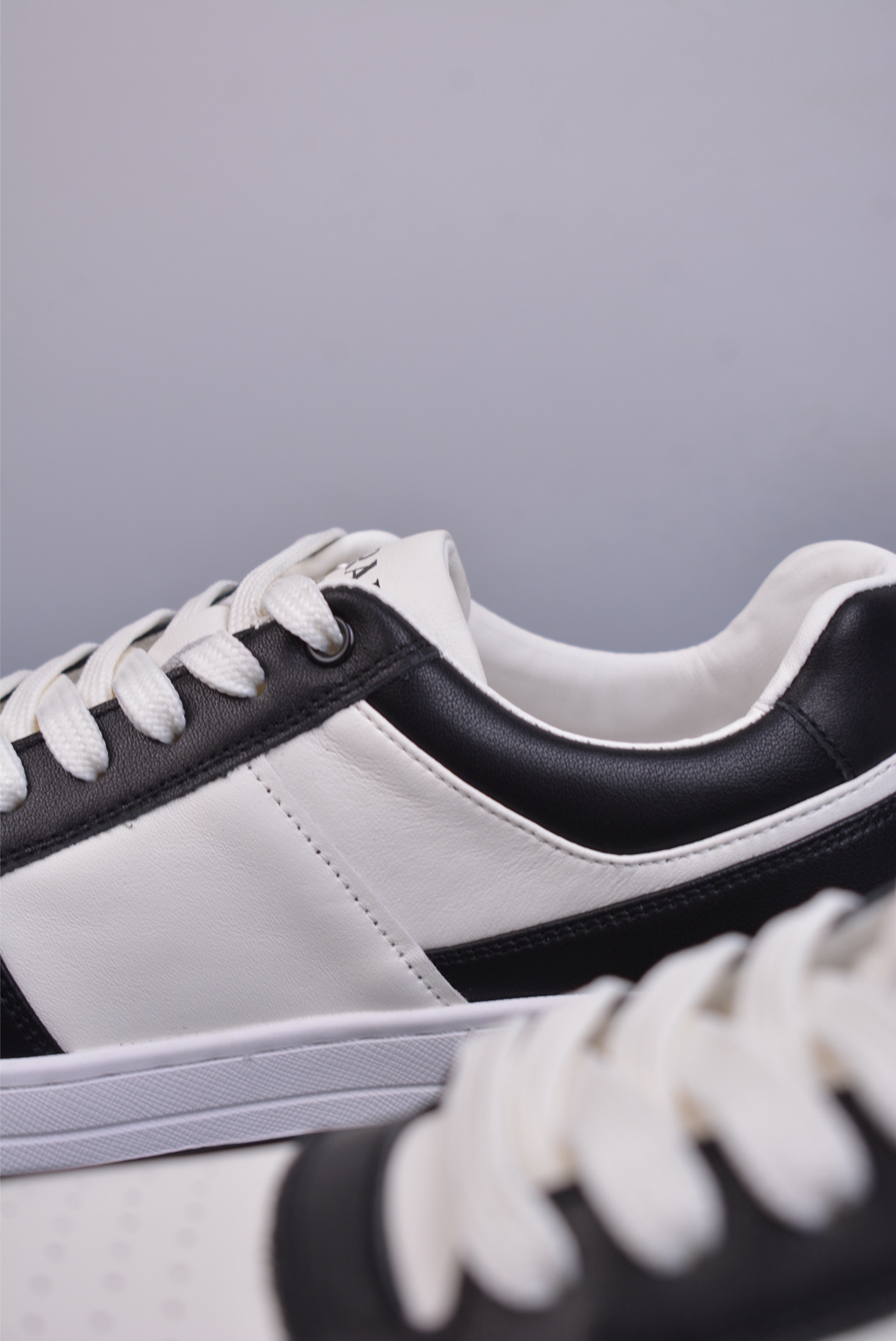 Prada low-top sneakers black and white COGNAC