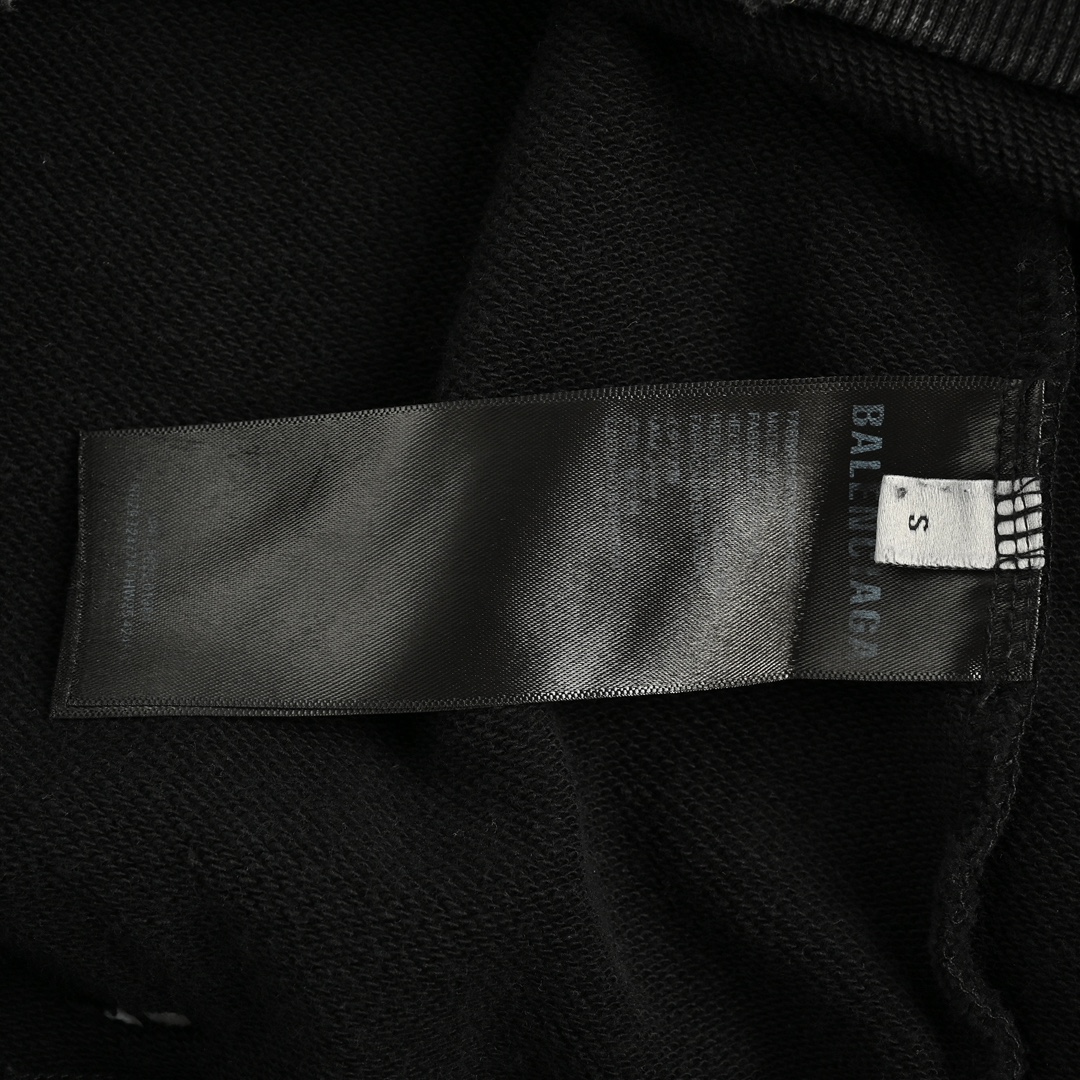 Balenciaga 24Fw Tokyo Tower damaged washed distressed hooded sweatshirt