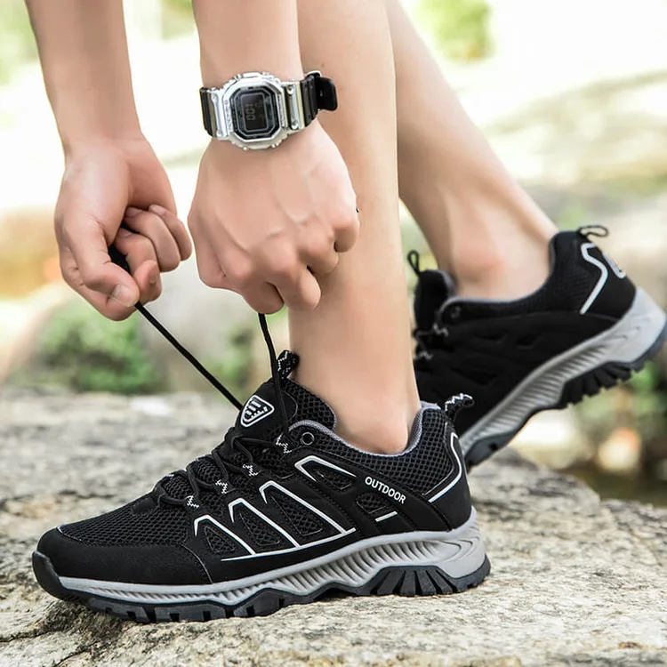 Couple Outdoor Fly Woven Breathable Sneakers