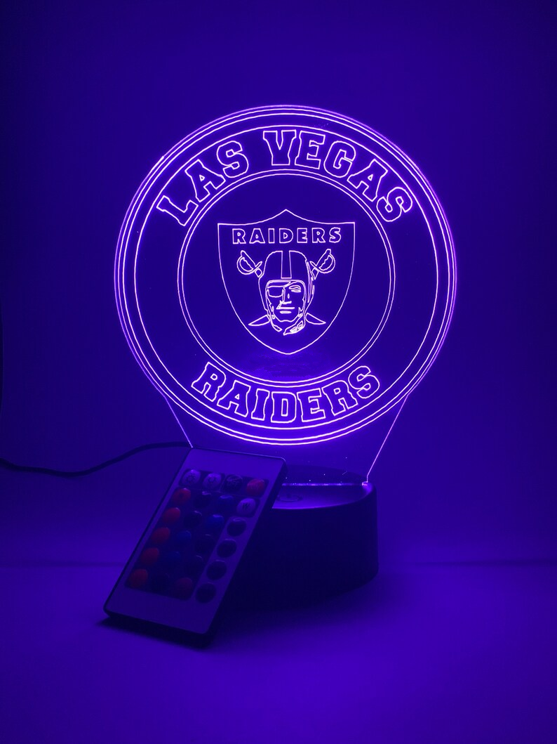 LAS VEGAS RAIDERS 3D LAMP PERSONALIZED