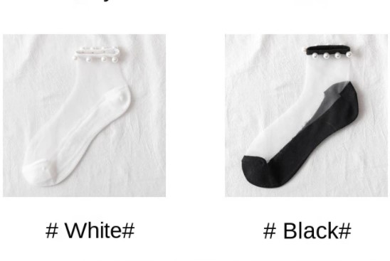 BUY 10 GET 5 FREE💖---Pearl transparent socks (10 Colors)