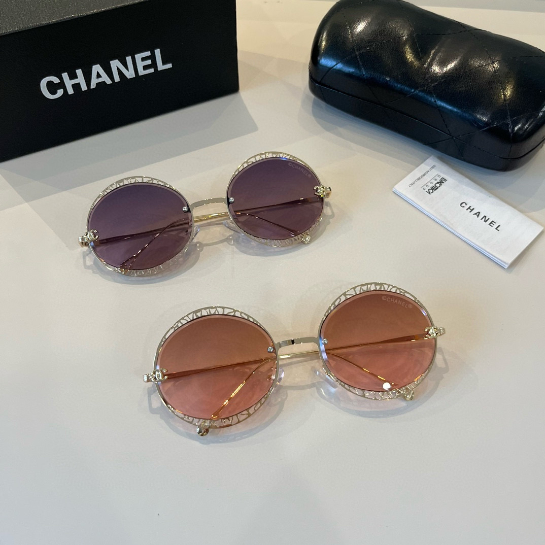 Chanel round frame sunglasses