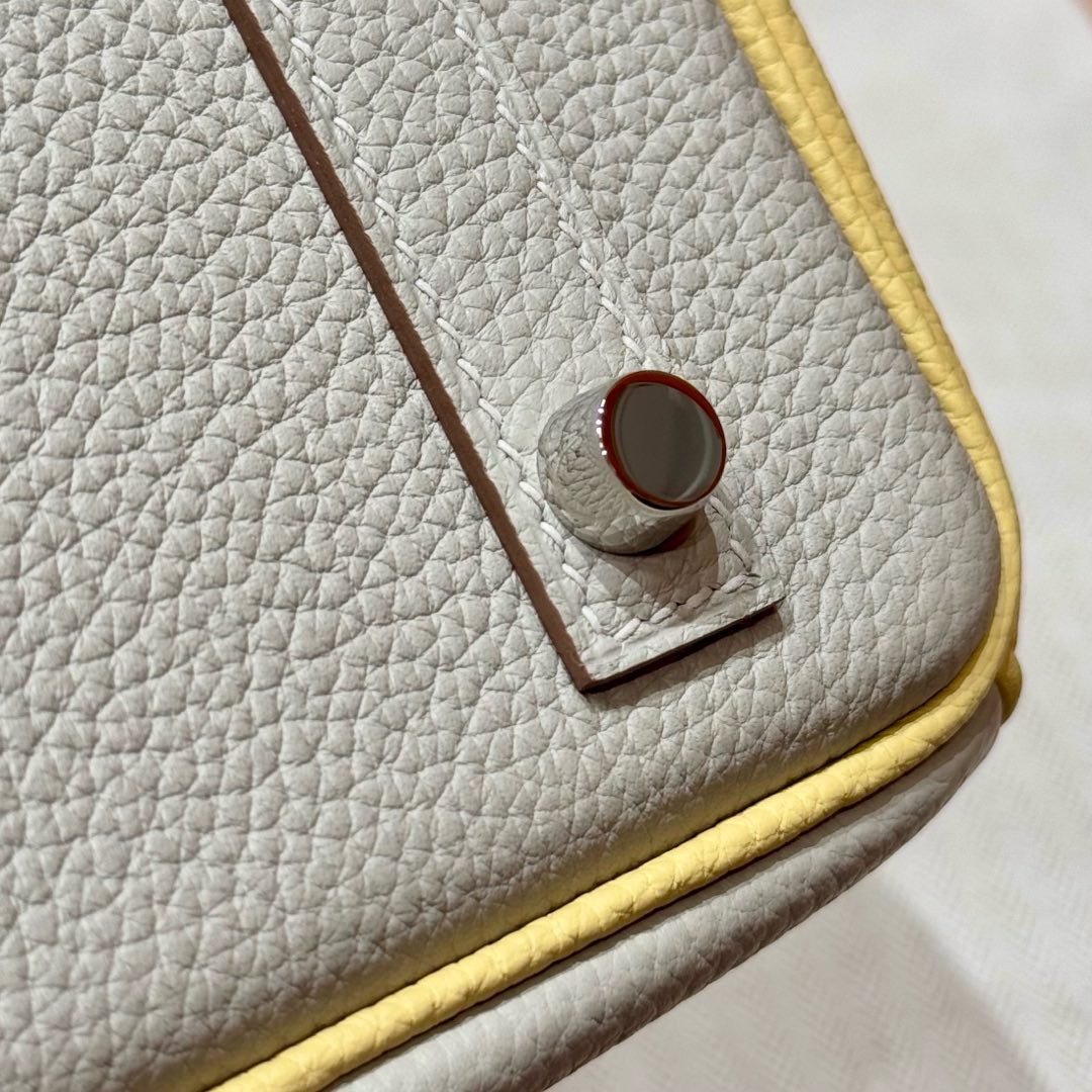 Hermes Birkin 80Gris Perle1ZJaune Poussin Handbag (Handmade to Order)