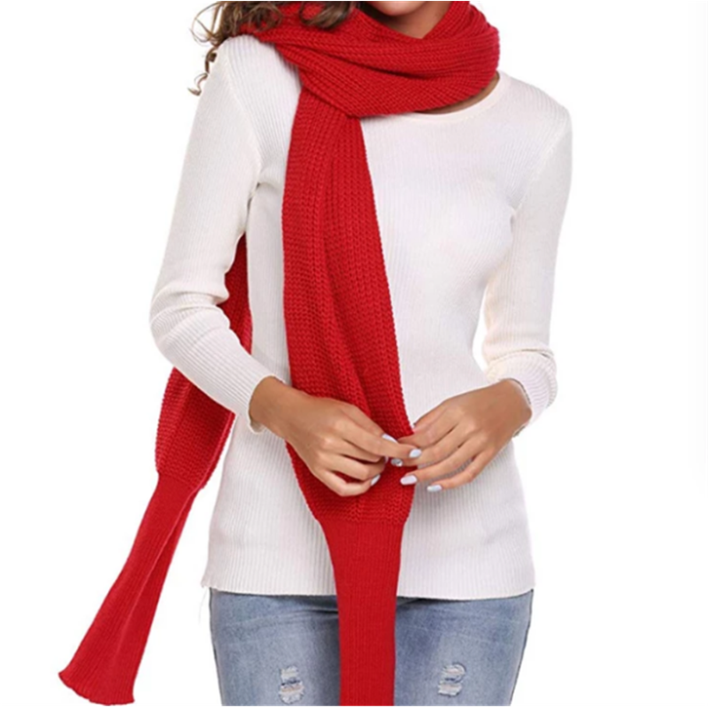 (🔥Christmas Hot Sale-50% OFF)Knitted Wrap Scarf With Sleeves[Free Size]-BUY 2 FREE SHIPPING