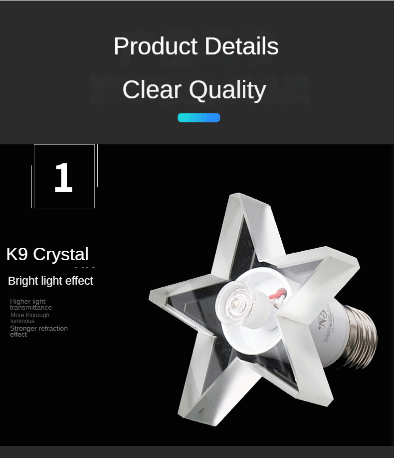 💡💡 High Quality K9 Crystal LED Energy Saving Lamps