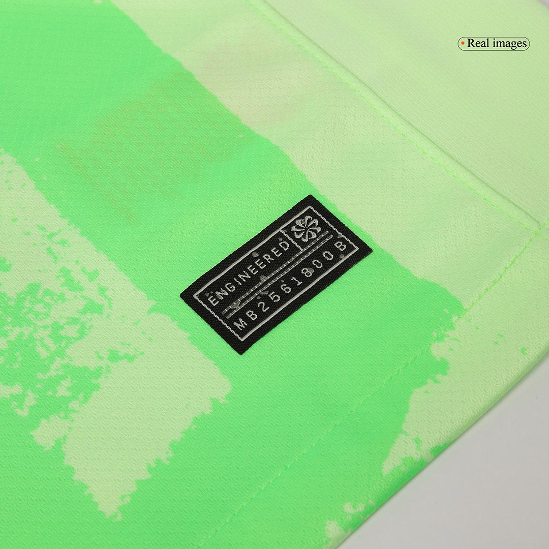 Barcelona Third Away Football Shirt 2024/25 Green - UCL (Spotify Logo without text)