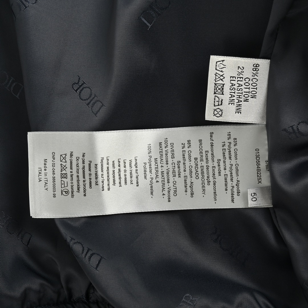 Dior 24Fw heart embroidered cropped jacket